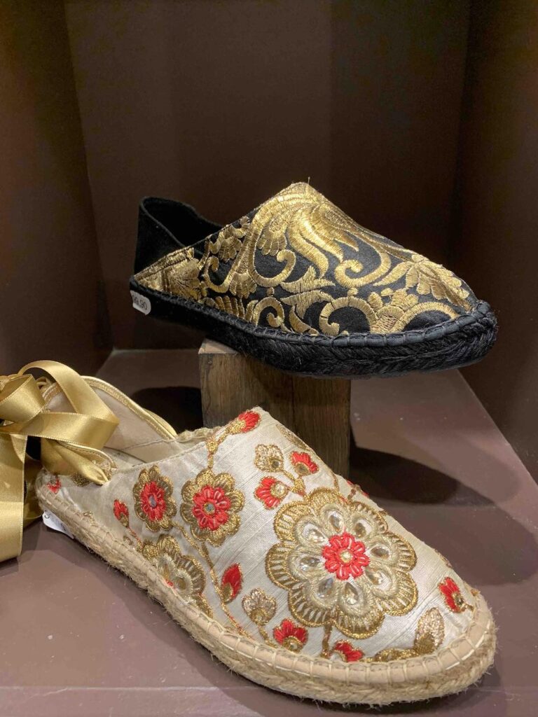 luxurious embroidered Spanish Espadrilles