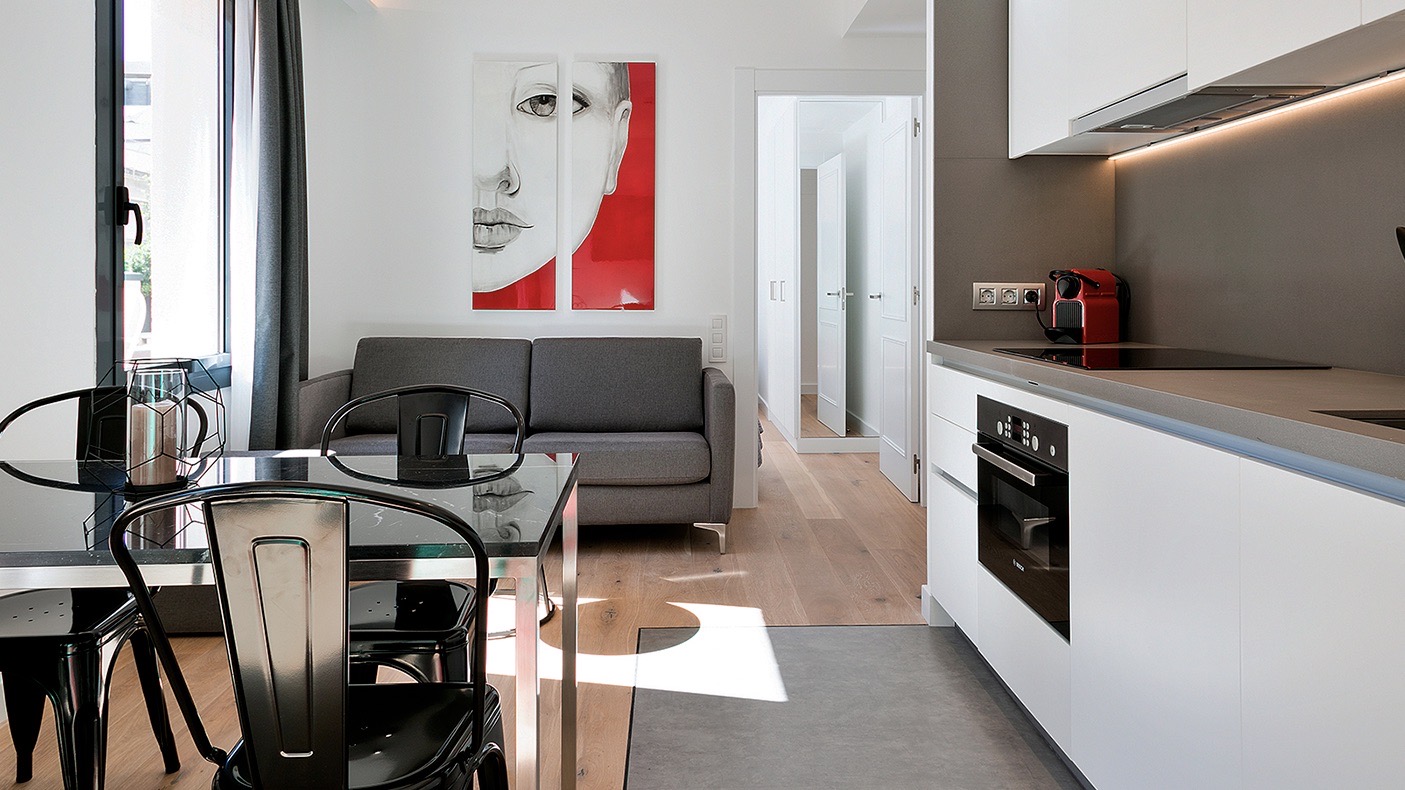 Design Hotels in Barcelona include Murmuri Residence Mercader sdeluxe suites with kitchens
