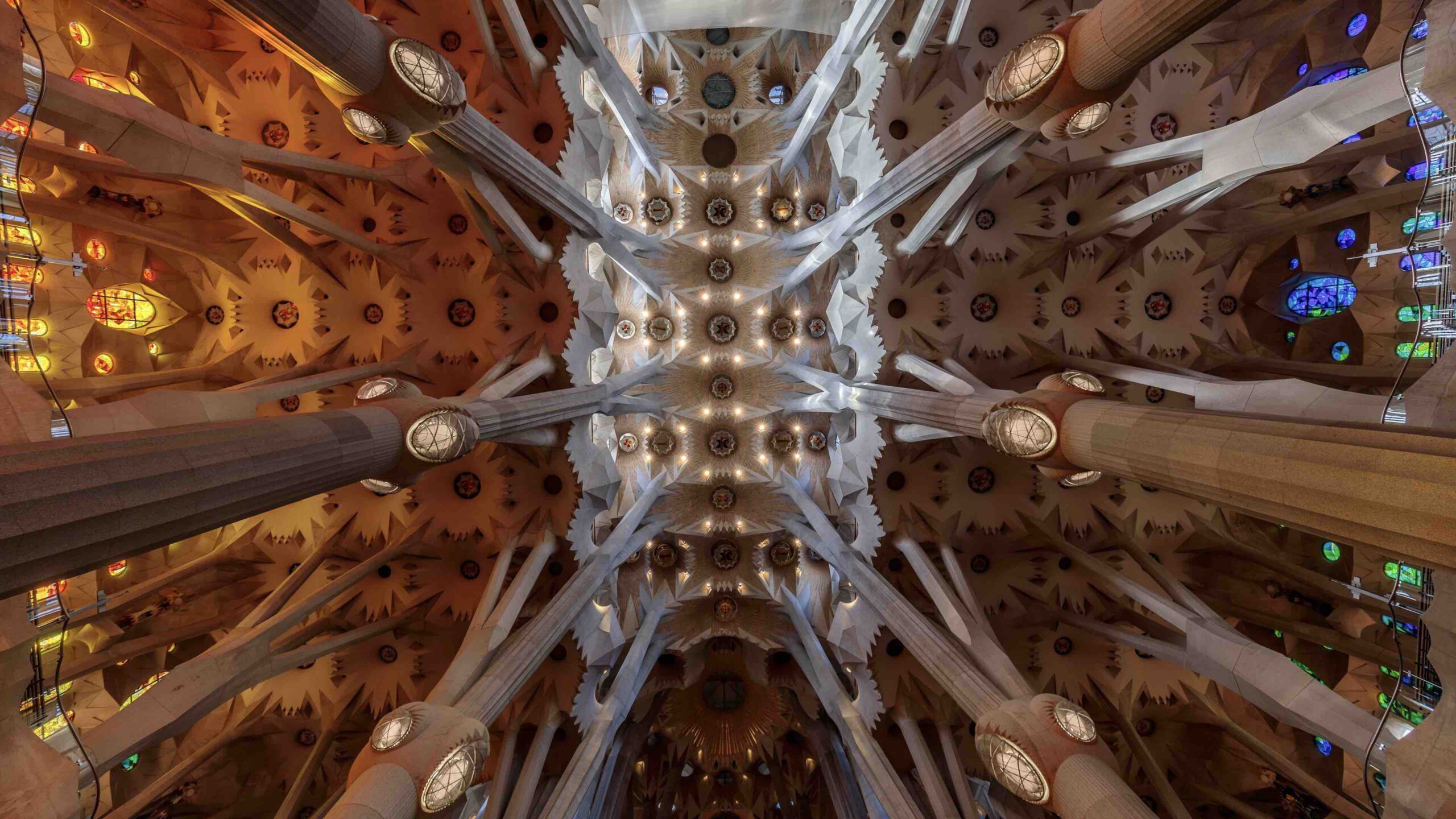 andrey-grinkevich-La Sagrada Familia cathedral ceiling one of the best things to do in Barcelona-unsplash