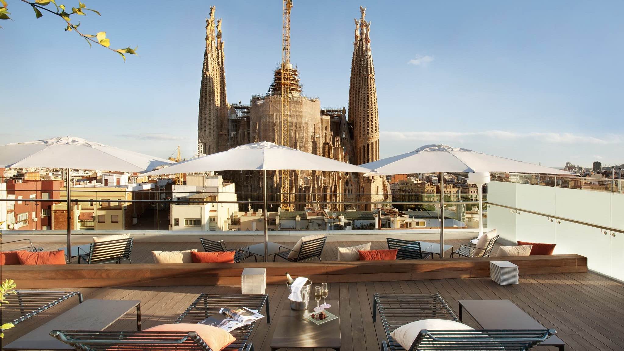 Ayre Hotel Rosellon view from one of the best luxury Barcelona hotels with rooftop bars in Spain